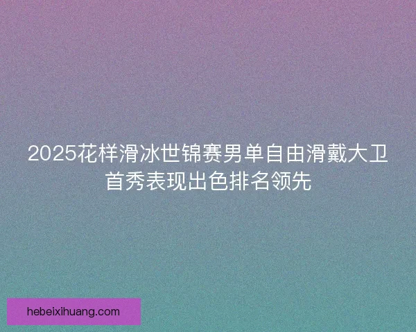 2025花样滑冰世锦赛男单自由滑戴大卫首秀表现出色排名领先